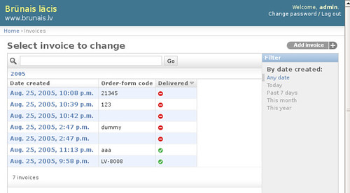 Django - Invoice list